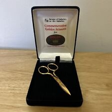 VINTAGE Singer Commemorative GOLDEN sewing SCISSORS with box picture