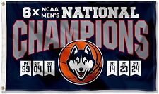 Connecticut Huskies 6x Time Basketball National Champions Flag 3x5, 4x6, 5x8 picture