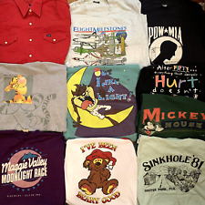 Vtg T-Shirts Lot 10 Resale Wholesale Single Stitch USA Tees Mickey Taz Pooh Bear picture