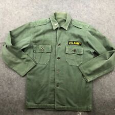 Vintage US Army Shirt Mens Medium Green OG107 Fatigue n-93 Surplus 1960s picture