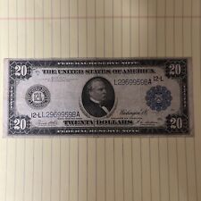 U.S. 1914 20 Dollar Large Federal Reserve Note. No Pinholes or Tears picture