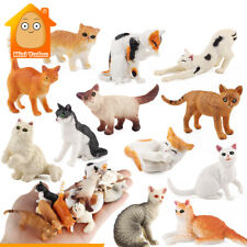 12Pcs Cat Craft Figure Miniature Mini Cat Figurines Kitty Mini Figures Toy Set picture