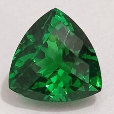 Flawless Natural 17.80 Ct Green Emerald Trillion Cut Loose Gemstone picture