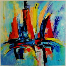 Splashes Abstract Sails Duaiv LTD ED Hand Signed Giclee on canvas Unframed  COA picture