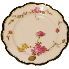Antique Porcelain Royal Wettina Austria Floral Plate 9 1/2