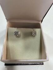 4.00 Ct. Off White Color 4 Prong Real Diamond Solitaire Studs White Gold Over picture