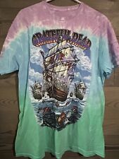 Vintage Grateful Dead  T-Shirt Men’s L Ship of Fools Tie Dye Liquid Blue 2001 picture