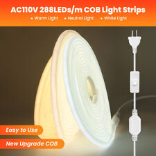 Neon COB LED Dimmable Strip Light 288Leds High Density 110V Flexible Strip 1-20M picture