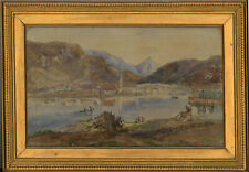Early 20th Century Watercolour - Alpine Town picture