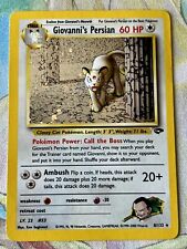 Giovanni's Persian 8/132 VINTAGE Gym Challenge Unlimited Holo Rare Pokémon Card picture