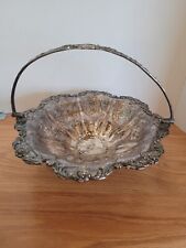Vintage Silver Plated Centerpiece Fruit Bowl  Victorian Style  12