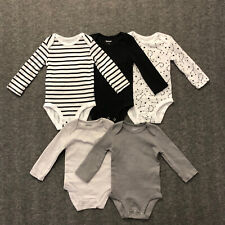 5 PACK Hanes Ultimate Baby Flexy Long Sleeve Bodysuits 6-12 M Multicolor NWOT picture