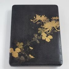 Vintage BOX Chrysanthemum Makie Suzuri bako Case Japanese picture