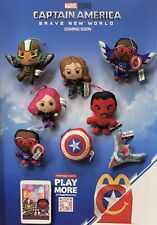 2024 MCDONALD'S ’S CAPTAIN AMERICA BRAVE NEW WORLD COMPLETE SET OF 8 Unopened picture