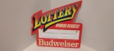 Budweiser Beer Sign Vintage 1991 NY Lottery Winning Numbers Advertising  picture