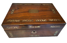 Antique Large Rosewood  and MOP box Dated 1844 Liverpool interest picture