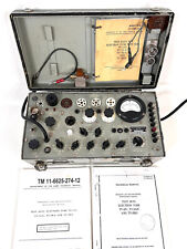 HICKOK TV-7/U Military Tube Valve Tester w/ Manuals, Charts, Schematics - GREAT picture