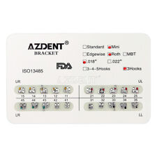 AZDENT Dental Orthodontic Braces Brackets Metal Mini Roth.022 Hook345/Arch Wires picture