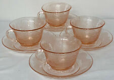 4 Macbeth Evans THISTLE PINK *CUPS & SAUCERS* picture
