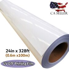 US Stock 24in x 328ft (0.6m x100m) UV DTF Printing Film Crystal Label Film A picture