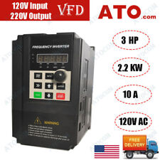 ATO 2.2 KW 3 HP 10A VFD 120V Input 220V Output Variable Frequency Drive Inverter picture