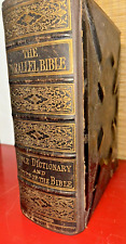 Antique 1885 Family Bible (Book) The Old & New Testaments with Full Genealogy picture