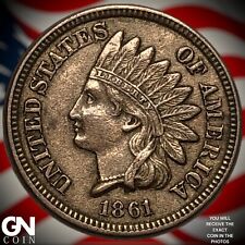 1861 Indian Head Cent Penny Y0343 picture
