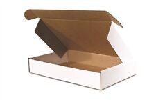 50 - 9 x 6 1/4 x 2  White -  DELUXE  - Front  Lock Protective Mailer Boxes  picture