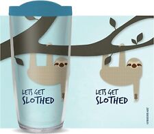 FREEHEART Lets Get Slothed Tumbler with Blue Lid, 22oz, Blue picture