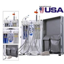 Dental Portable Delivery Unit Mobile Treatment Air Compressor + Syringe Suction picture