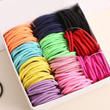 100Pc 3CM Kids Ponytail Hair Holder Thin Elastic Rubber Band Colorful Hair Ties^ picture