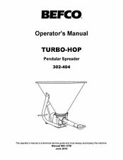 Pendular Spreader Operator Instruction Maint & Parts Man BEFCO 320 404 TURBO-HOP picture