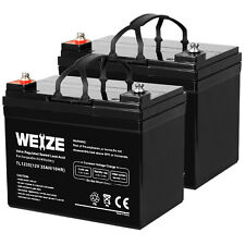 Weize 12V 35AH Deep Cycle AGM SLA Battery for Electric Wheelchair, Set of 2 picture