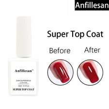 Anfillesan 10ml/15ml Super Top Coat Soak Off UV Gel Top Coat Nail Polish Varnish picture