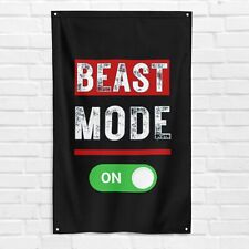 Beast Mode On 3x5 ft Gym Flag Fitness Weightlifting Workout Motivational Banner picture