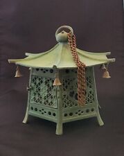 Japanese Old Bronze Hanging Lantern TORO TOUROU Height:25㎝/9.8inch 3.7kg/7.7lb picture