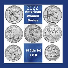2022 P & D Women Series Quarters Full Set of 10 Coins UNC From US Mint picture