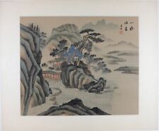 Vintage Oriental Art, Amaing Landscape, VTG Chinese Watercolor Painting on Silk picture