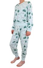 PJ Salvage Women's Lounge Pant Set 2-Piece Sleepwear Pajama Ice Blue RZ2VTST picture