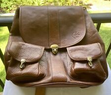 Anonimo Fiorentino Pebbled Leather Large Backpack in moro/Brown/Cognac color picture