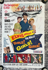 original 1962 ELVIS PRESLEY in GIRLS GIRLS GIRLS one sheet MOVIE POSTER picture