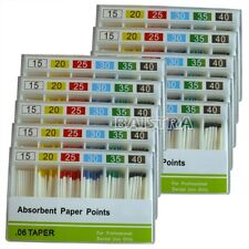 10X Dental Absorbent Paper Points 15-40# Taper .06 Root Canal Cleaning Tips picture