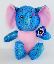 elephant plush 8” sparkly Plush from A&A Global Blue stuffed animal toy Rare Toy picture