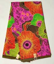 African Fabric/ Ankara - Pink, Red, Yellow 'Floral Fiyah,’ YARD or WHOLESALE picture