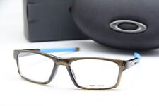 NEW OAKLEY OX 8037-1754 POLISHED BARK BLUE AUTHENTIC EYEGLASSES W/CASE 54-18 picture
