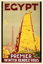 1940s Visit Egypt - Pyramid - Ruins Vintage Style Travel Poster - 24x36 picture