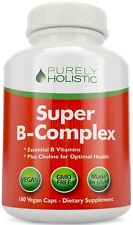 Vitamin B Complex - 8 Super B Vits 180 Capsules with Choline & Inositol US Made picture