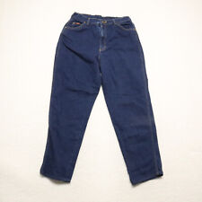 Lee Women's Size 16 Blue Vintage USA Tapered LegHigh Rise Dark Wash Denim Jeans picture