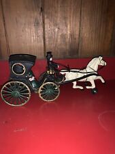 Antique Cast Iron Toy Horse And Buggy With Riders picture