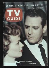 TV Guide February 21, 1959 Barbara Hale, Raymond Burr of 